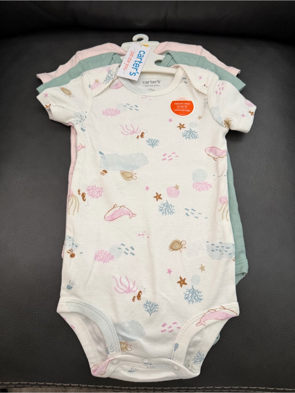 NWT Carter’s Bodysuits!! 12 months!! Ocean/Sea-life/Beach Theme, Adorable!!!